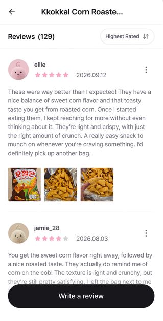 Review screen
